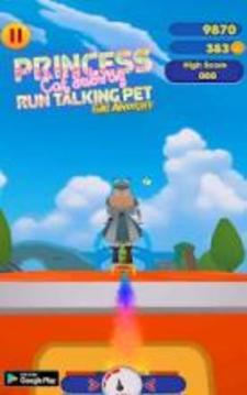 Princess Cat Subway Run Talking Pet Gold Adventure游戲截圖2