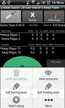 Android Cricket Scorer游戲截圖4