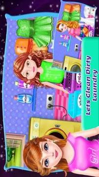 School Girls House Cleaning Games游戲截圖1