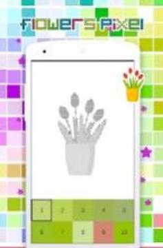 Coloring Flowers Pixel Art, By Number游戲截圖1