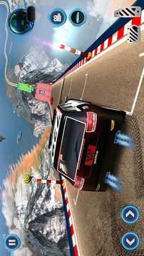 Impossible Police Car Stunt Racing Stunt Car Games游戲截圖3