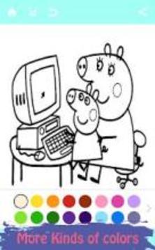 Libro de colorear para Peppa y Pig-Painting Game游戲截圖3