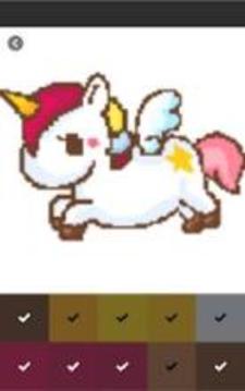 Unicorn Color By Number, Unicorns Coloring Pages游戲截圖3