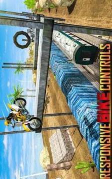 Crazy Bike Train Stunts Tricky Master游戲截圖2