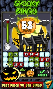 Spooky Bingo For Halloween游戲截圖1