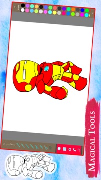 Superheros Coloring Book for kids游戲截圖2