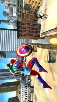 Iron Captain Superhero Rescue Flying City游戲截圖1
