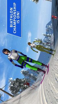 Biathlon Game - Skiing and Shooting Winter Sports游戲截圖3