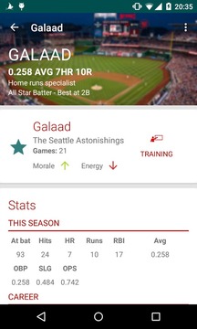 Baseball Star Fantasy游戲截圖3
