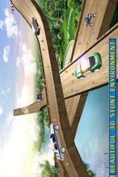 US Police Car Stunt Mega Ramp Racing游戲截圖1