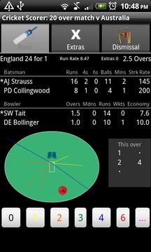 Android Cricket Scorer游戲截圖1