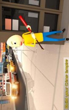 Bald Stickman Green Hero Crime City游戏截图5