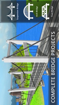 Bridge Building Sim: Riverside Construction Games游戲截圖1
