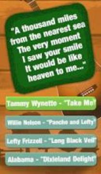 Guess The Lyrics - Country Music Quiz游戲截圖1