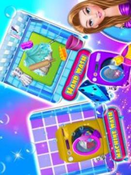 Laundry Wash Clothes And Ironing Game For Girls游戲截圖1