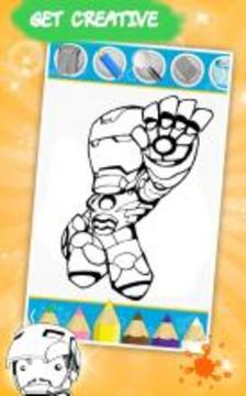 Super Hero Coloring Iron游戲截圖1
