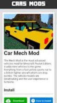 Cars MOD for MCPE游戲截圖5