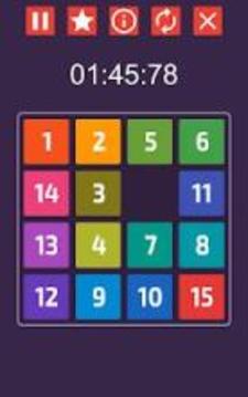 Colourful 15 Puzzle - Classic Game游戲截圖3
