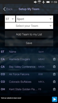 College Sports Scoreboard?游戲截圖3