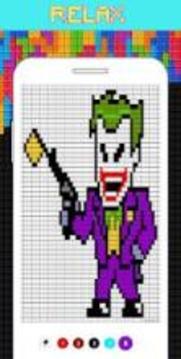 Color By Number Superhero Coloring - Pixel art游戲截圖2