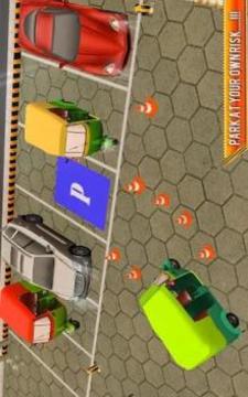 Tuk Tuk Auto Rickshaw Parking Games游戲截圖4