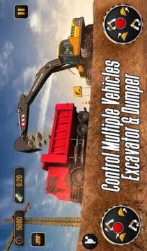 City Heavy Excavator: Construction Crane Pro 2018游戲截圖5