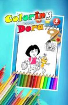 Coloring Book For Dora And Bots游戲截圖1