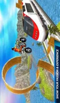 Bike Tricks Train Stunt Impossible Tracks Master游戲截圖4
