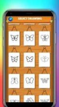 butterfly drawing and coloring book - kids games游戏截图4