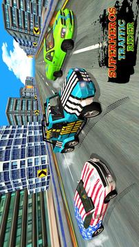 Superheroes Traffic Riders Pro 2018游戲截圖3