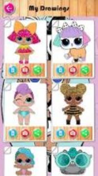coloring surprise dolls for lol girls游戲截圖1