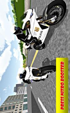 Police Auto Motor Bike - Crazy City Thrill Riding游戲截圖4