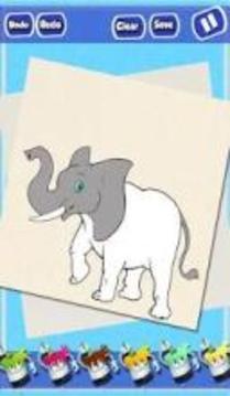 Kids Coloring Book: Zoo Animals游戲截圖1