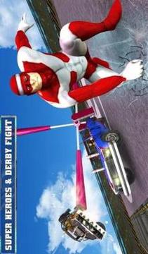 Car Fall Derby - Super Hero Clash 3D游戲截圖2