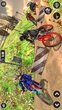 Superhero Ninja BMX Bicycle racing hill climb游戲截圖4