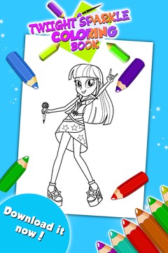 Twilight Sparkle Coloring Game游戲截圖3
