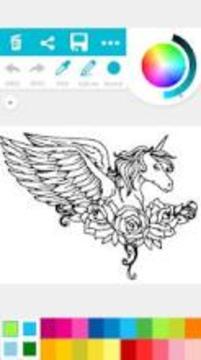 Coloring Unicorn Rainbow Book游戲截圖1