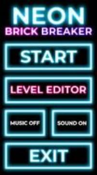 Brick Breaker: Neon Challenge游戲截圖1
