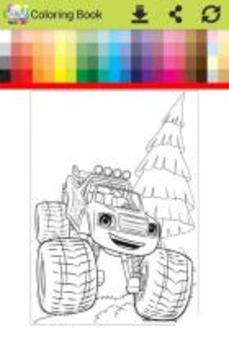 Coloring Blaze with Monster Machine go游戲截圖3