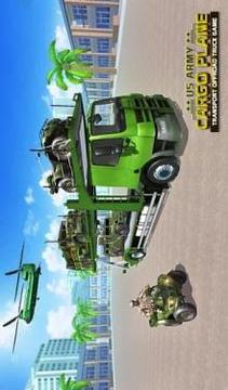 US Army Cargo Plane Transport Offroad Truck Game游戲截圖5