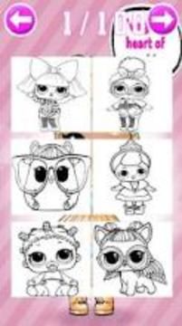 coloring surprise dolls for lol girls游戲截圖4