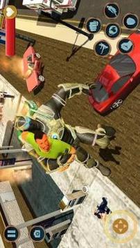 Superhero Panther Flying Robot City Rescue Games游戲截圖3