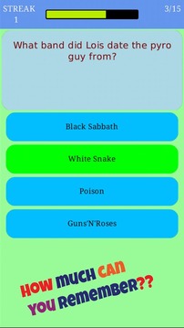 Trivia for Family Guy Fan Quiz游戲截圖5