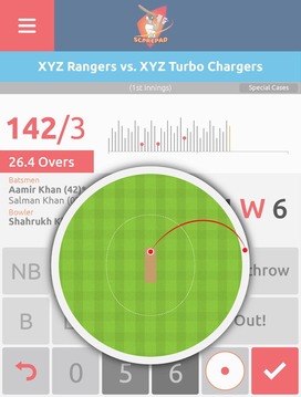 Cricket Score Pad游戲截圖2