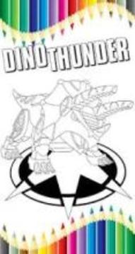 Dino Thunder Ranges Coloring Book For Kids游戲截圖1