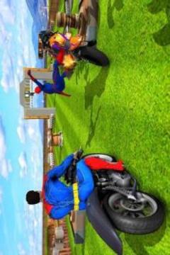 Superhero Color Bike Line Rider Highway Stunts游戲截圖5