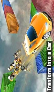 Impossible Race Car Driving Stunts Transform Robot游戲截圖2