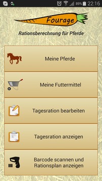 Fourage Pferde Rationsrechner游戲截圖1