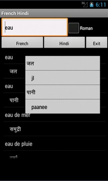 French Hindi Dictionary游戲截圖1
