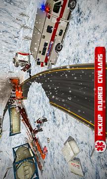 Ambulance Driver Simulator 3D Winter Snow Rescue游戲截圖5